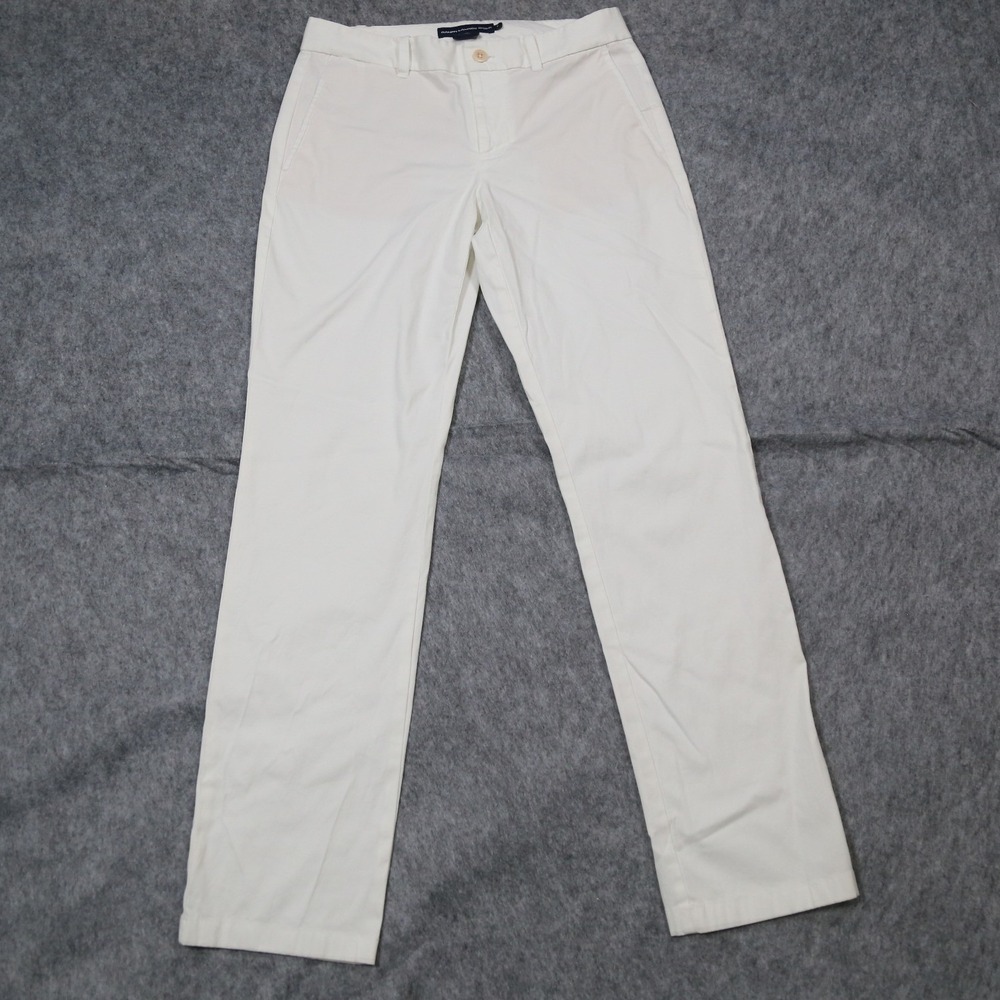 Ralph Lauren Golf Pants Womens 6 White Straight Leg Chino‎ Mid Rise 31" Preppy
